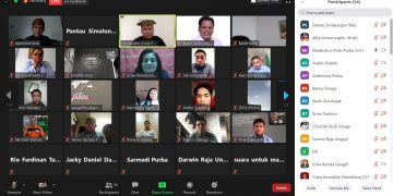 Seminar Web (Webinar) dengan topik “Memberantas Politik Uang” melalui Virtual Aplikasi Zoom dan Facebook tanggal 27 Juni 2020. (foto : ist)