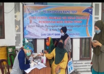 Satu dari 35 kelurahan di Tebing Tinggi dilakukan rapid tes (ANTARA/Dhani)